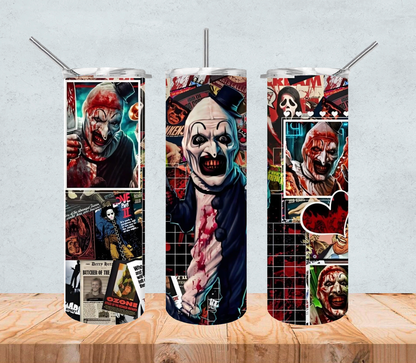 The Terrifier Clown 20ozn Tumbler