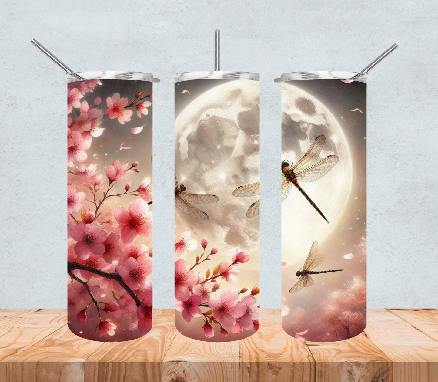 Dragonflies among Cherry Blossoms 20oz Tumbler
