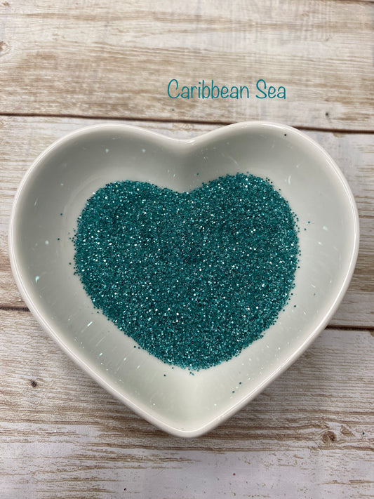 Caribbean Sea Fine Glitter, fine glitter, teal glitter, polyester glitter