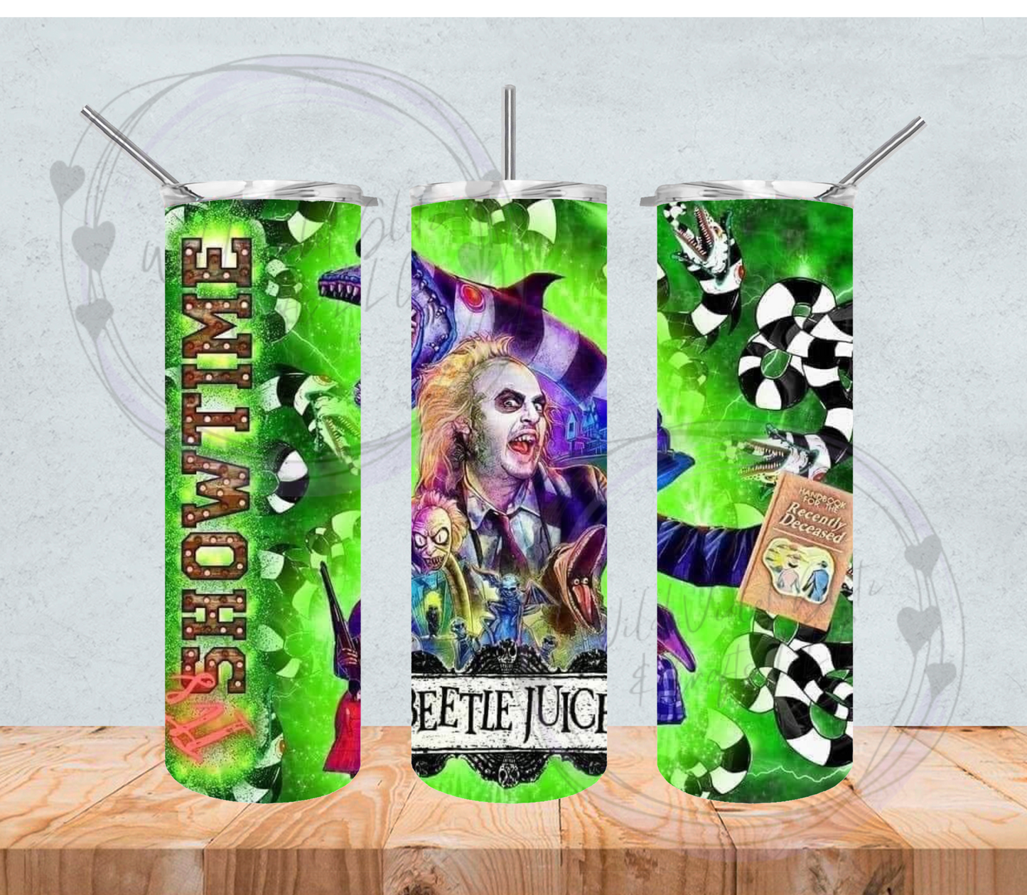 It's showtime "Beetle Juice" Tumbler
